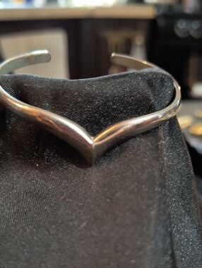 Avon Silver-Tone V-Front Cuff Bracelet